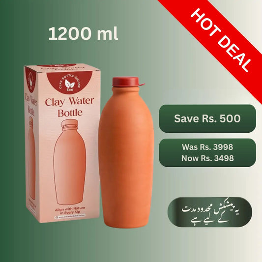 The Office & Home Bundle: 2x 1200ml Large Clay Bottles