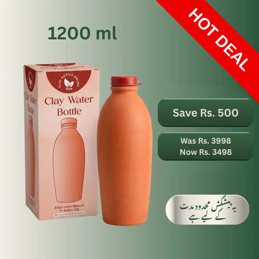 The Office & Home Bundle: 2x 1200ml Large Clay Bottles