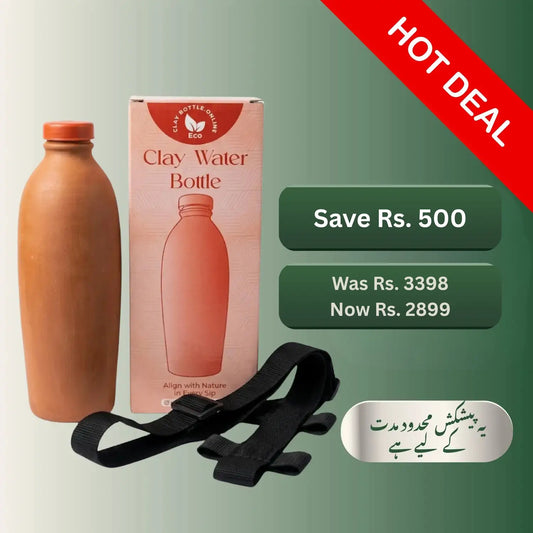 The Daily Duo: 2x 600ml Clay Bottle Bundle